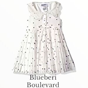 BLUEBERI BOULEVARD | Ecru & Black | POLKA DOTS DRESS